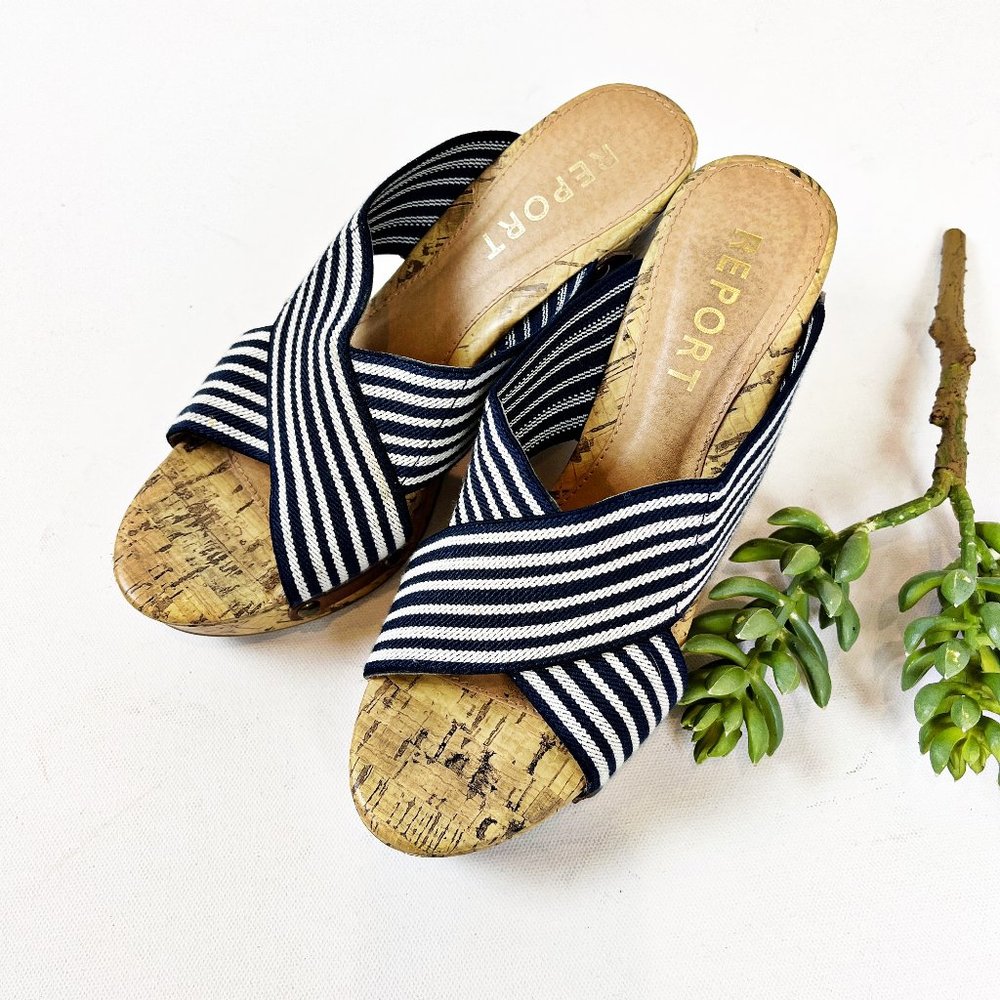 Report Striped Cork Wedges